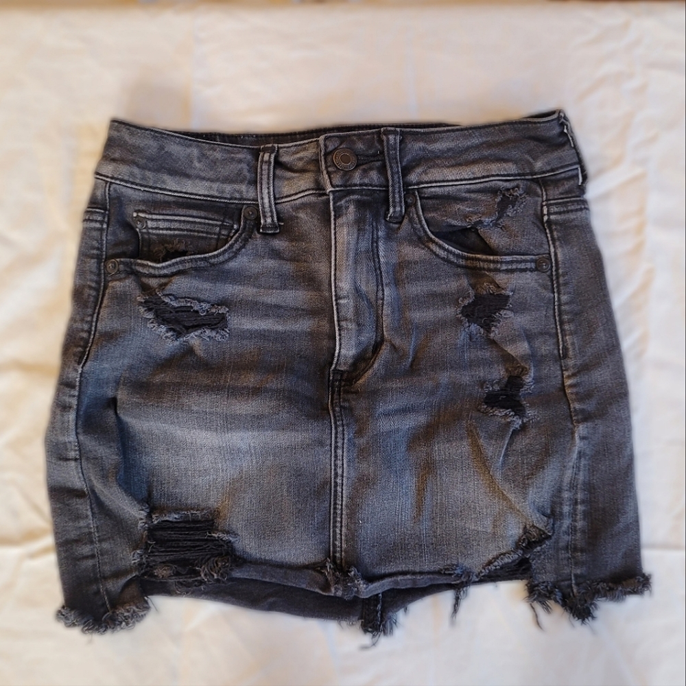 American Eagle Outfitters Black Jean Skirt | Size 2